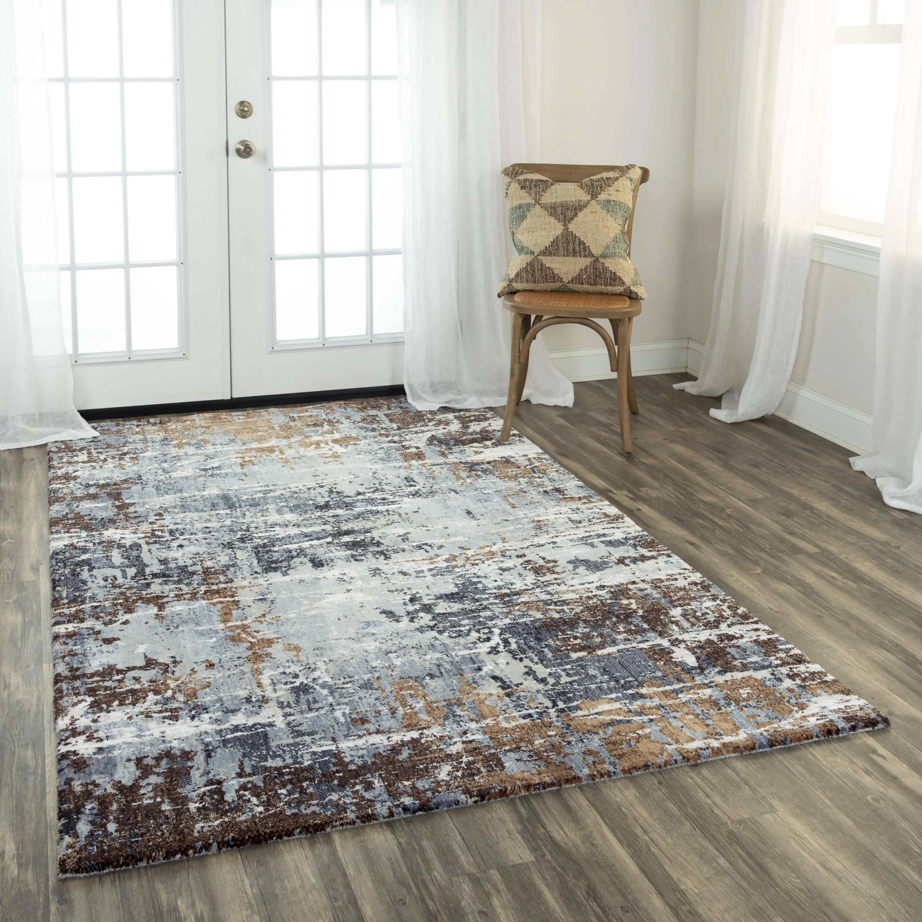 Elite Lt. Gray  Recycled Polyester 9'x12' Rectangle Rug