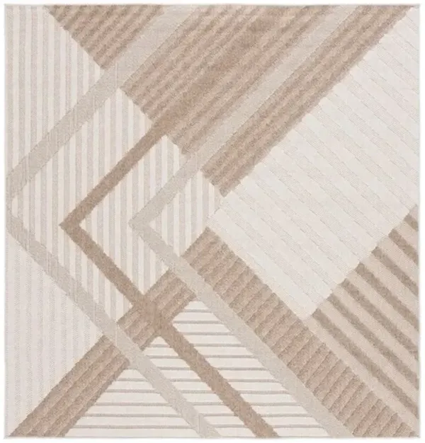 GLOBAL 220 Beige 4' X 4' Square Square Rug