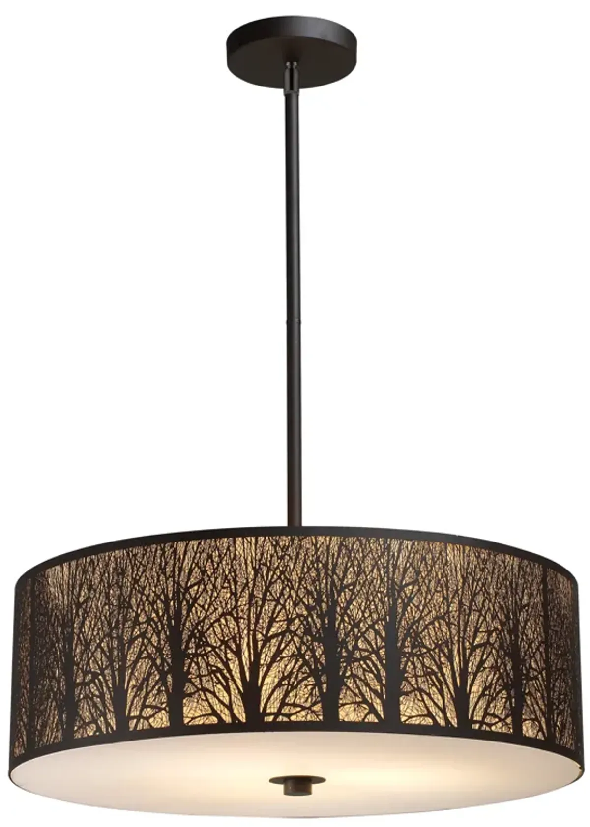 Woodland Sunrise 24" Wide 5-Light Chandelier - Aged Bronze