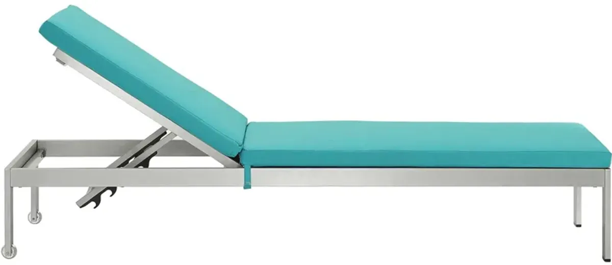 Shore Chaise with Cushions Outdoor Patio Aluminum Set of 2