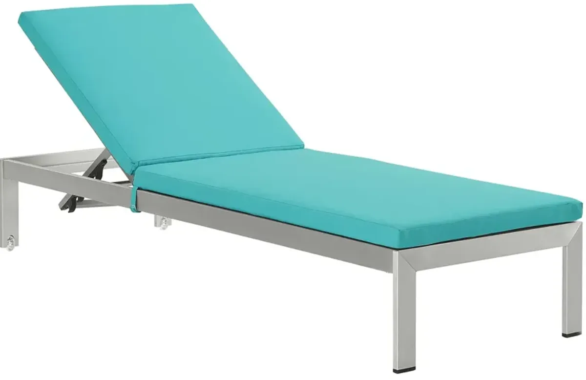 Shore Chaise with Cushions Outdoor Patio Aluminum Set of 2