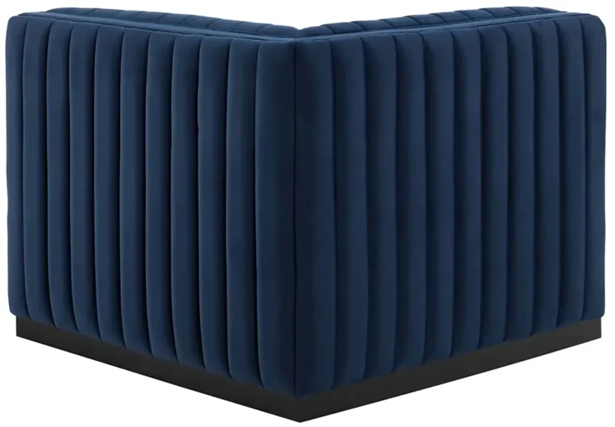 Conjure Channel Tufted Performance Velvet Left Corner Chair