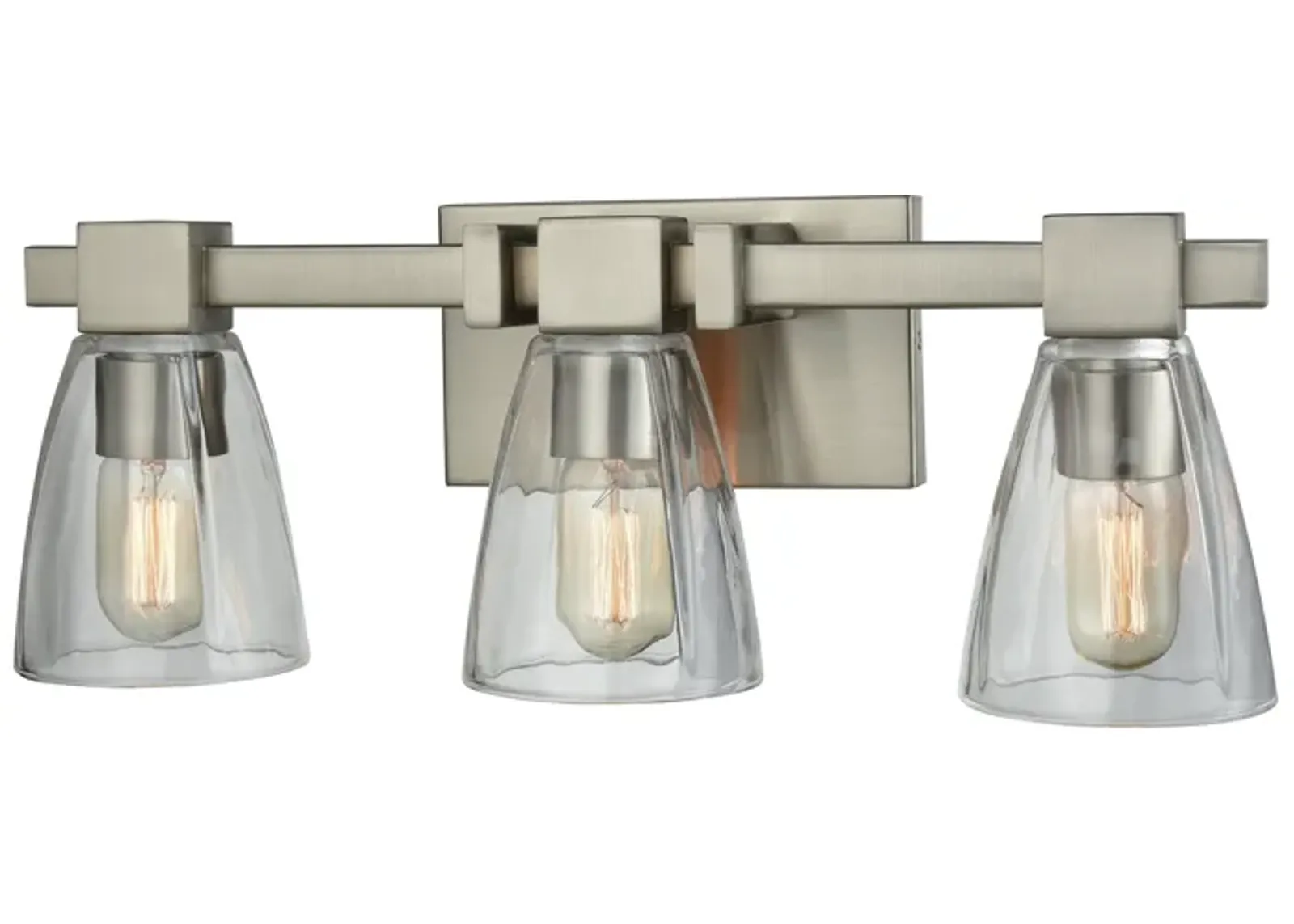 Ensley 20" Wide 3-Light Vanity Light - Satin Nickel