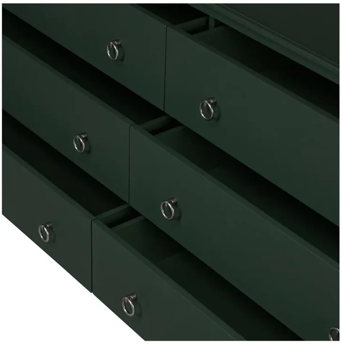 Reagan 6 Drawer Dresser Deep Green