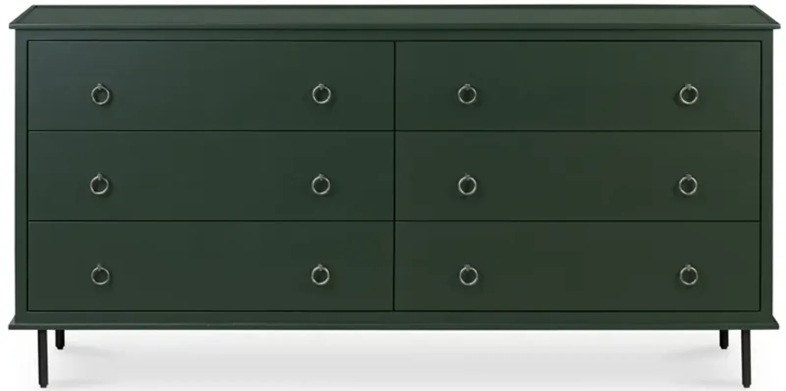 Reagan 6 Drawer Dresser Deep Green