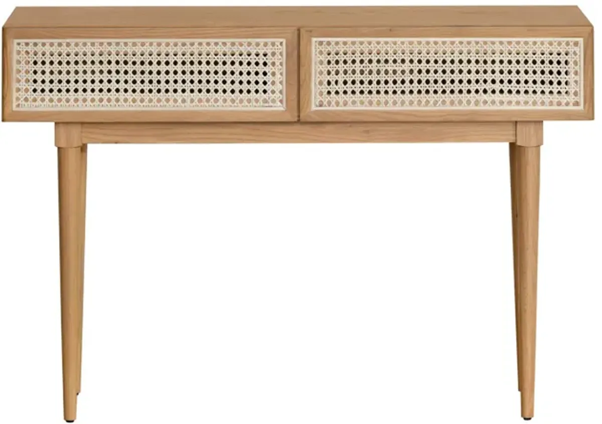 Cane Console Table