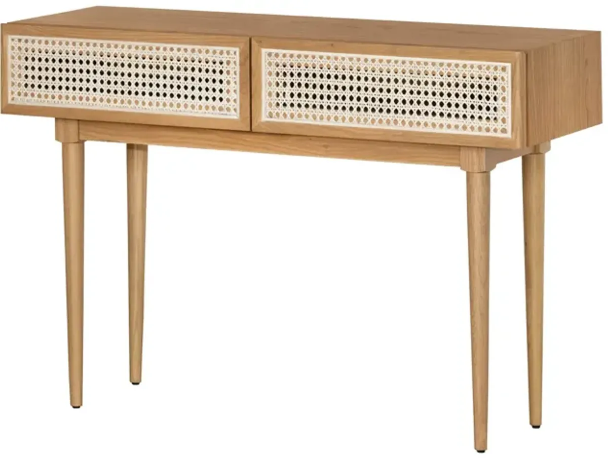 Cane Console Table