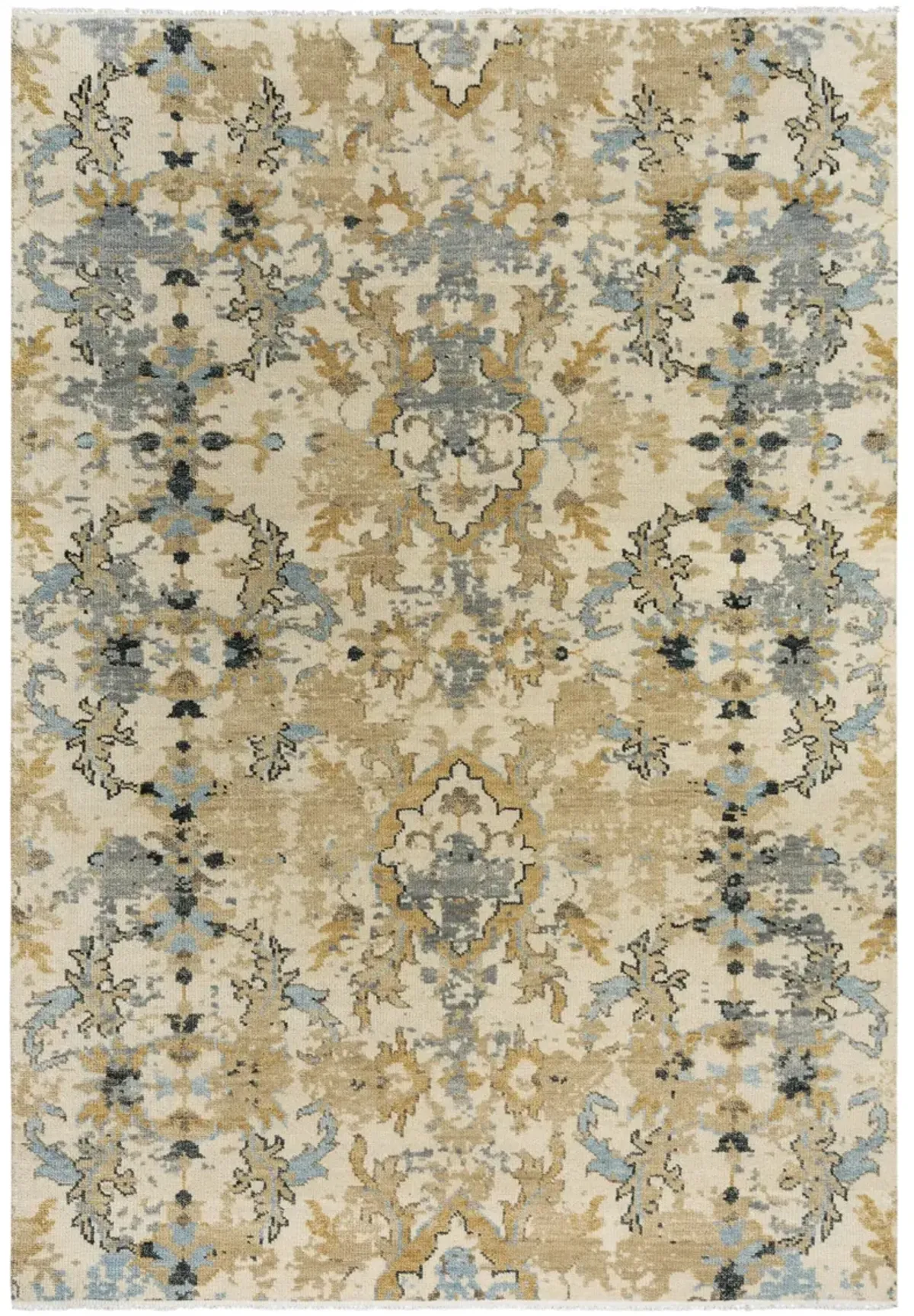 Belmont Beige  Hand Spun Wool 2' x 3'  Rectangle Rug