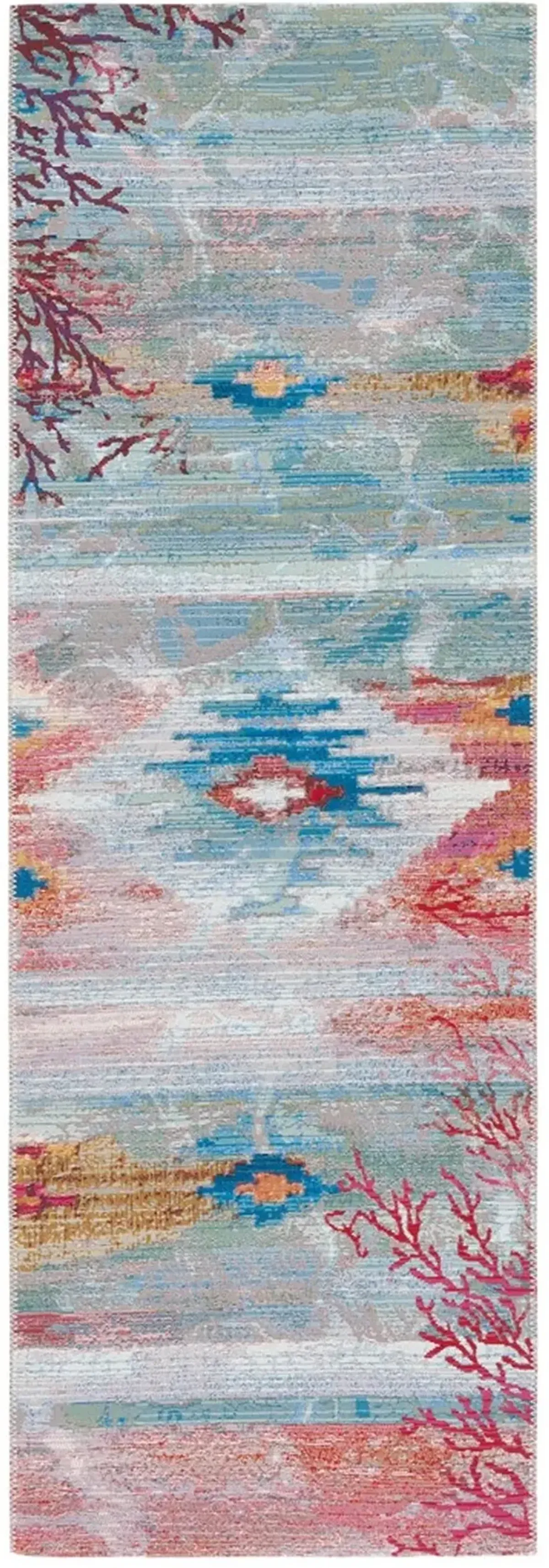 BARBADOS 554 Blue 2'-8' X 8' Runner Rug