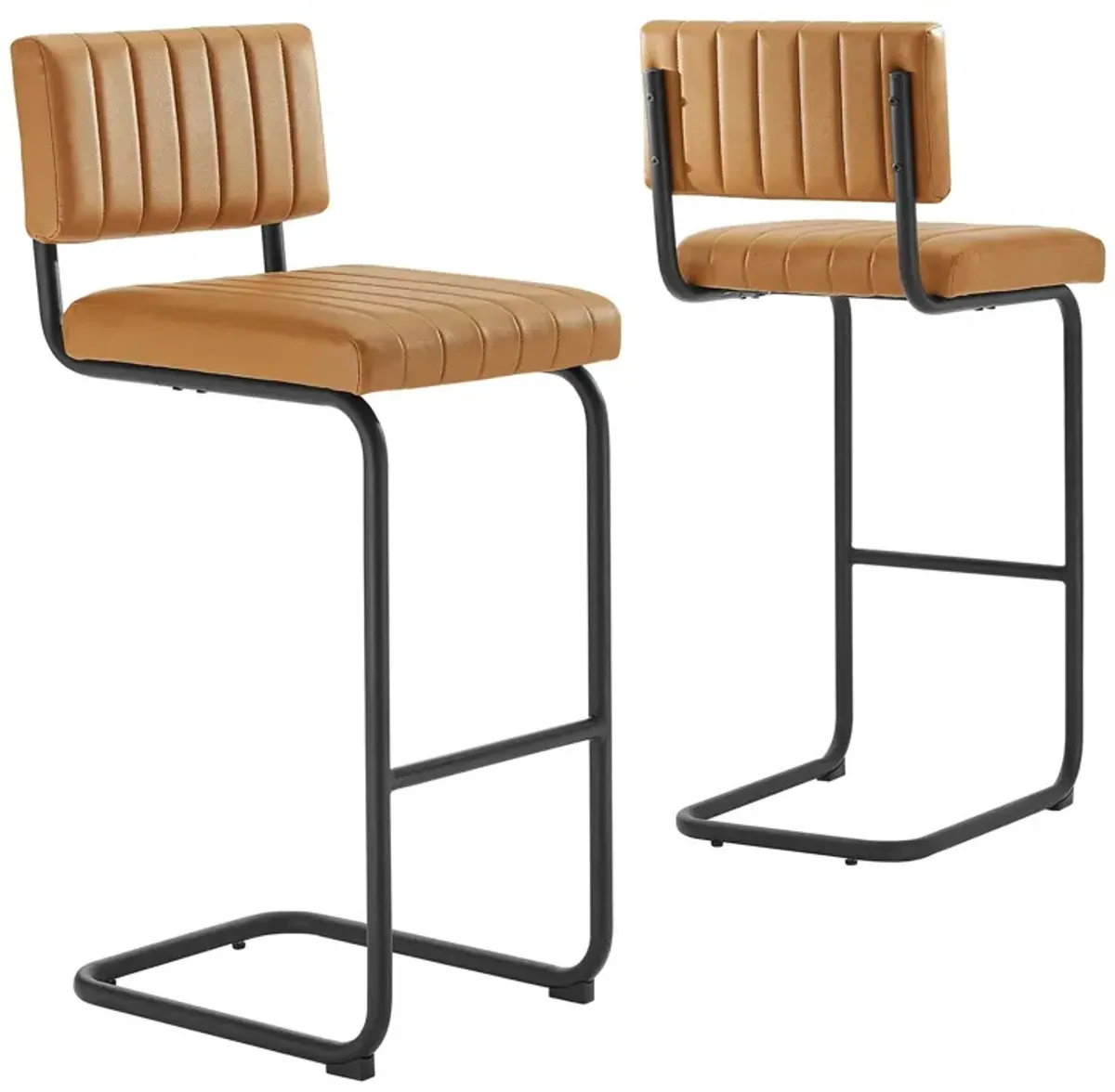 Parity Vegan Leather Bar Stools - Set of 2