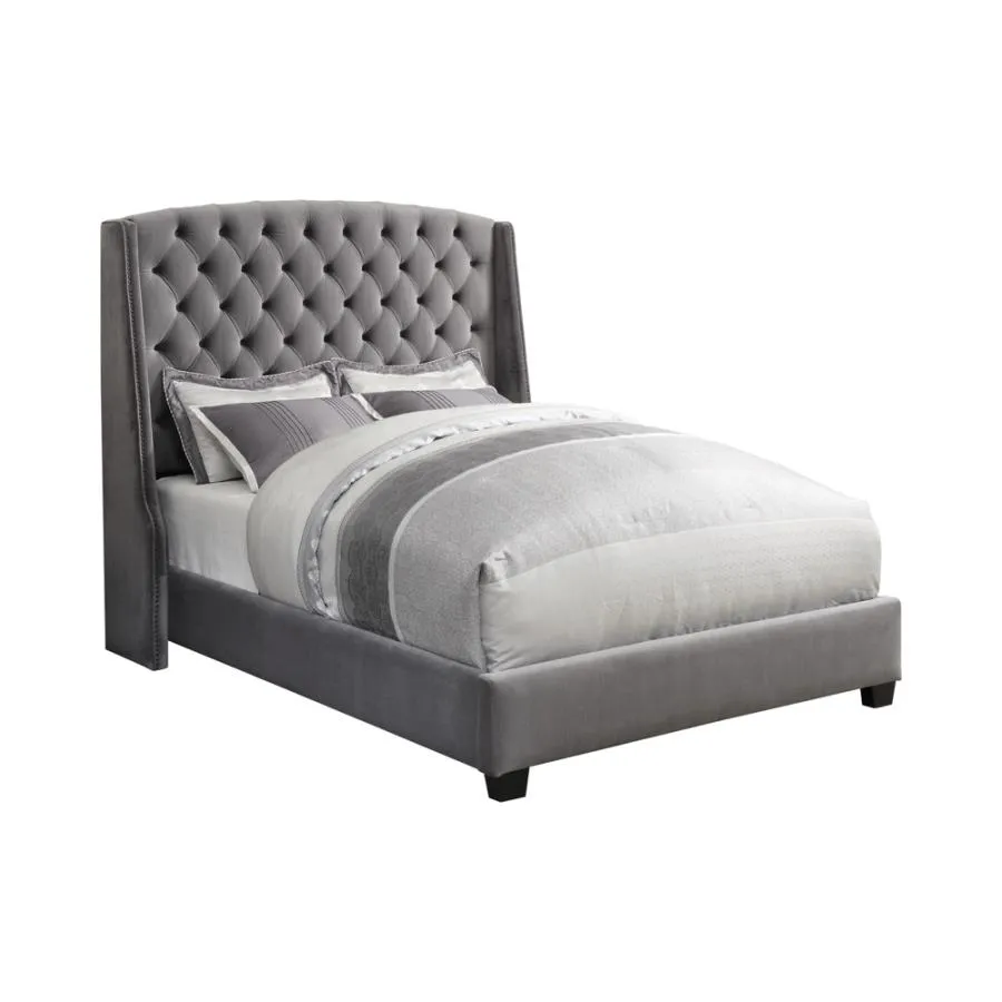 Adamstown Queen Tufted Upholstered Bed Grey