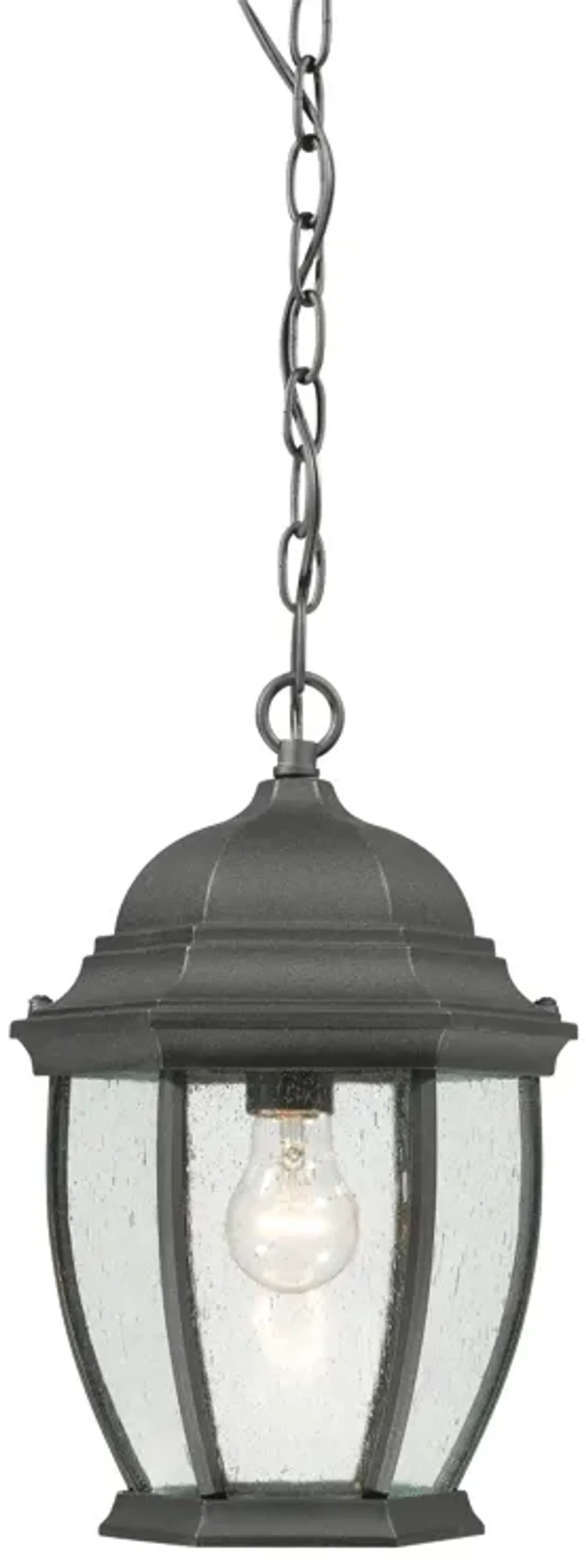 Covington 9.5" Wide 1-Light Outdoor Pendant - Black