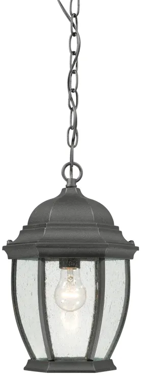 Covington 9.5" Wide 1-Light Outdoor Pendant - Black