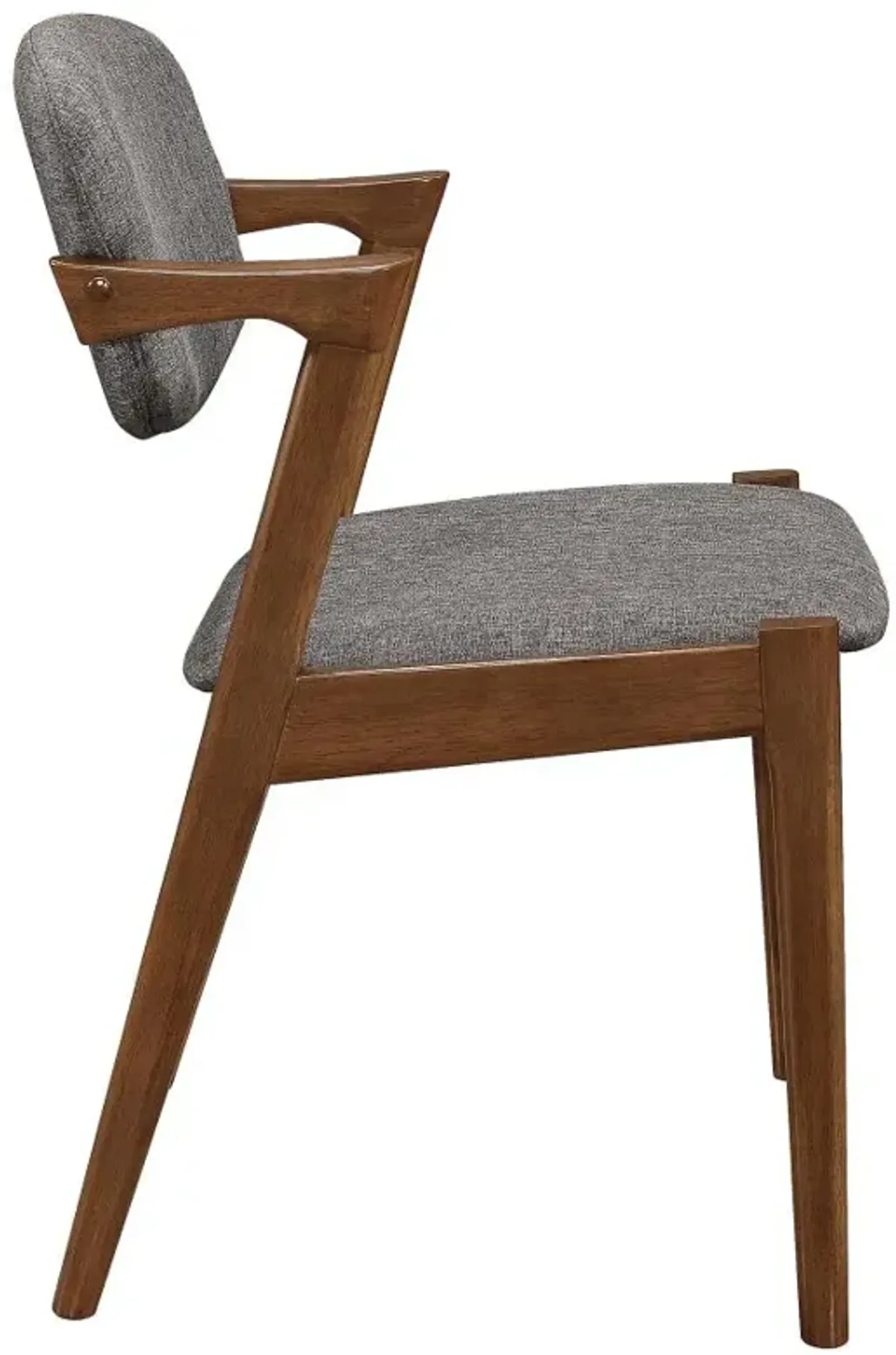 Malone Dining Side Chairs Grey and Dark Walnut (Set of 2)