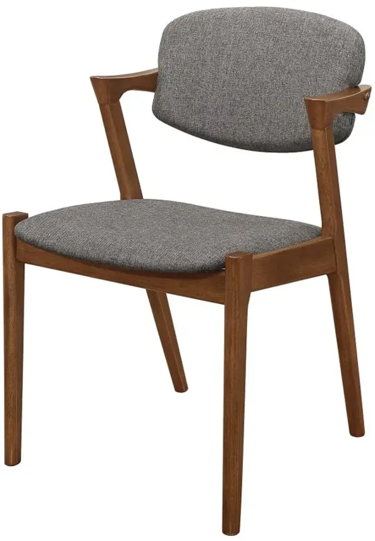 Malone Dining Side Chairs Grey and Dark Walnut (Set of 2)