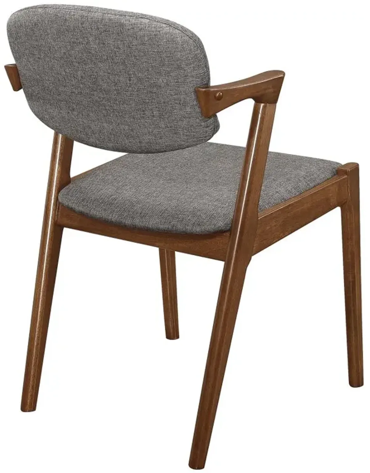 Malone Dining Side Chairs Grey and Dark Walnut (Set of 2)