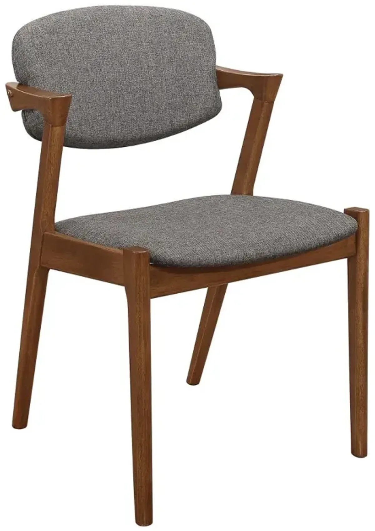 Malone Dining Side Chairs Grey and Dark Walnut (Set of 2)