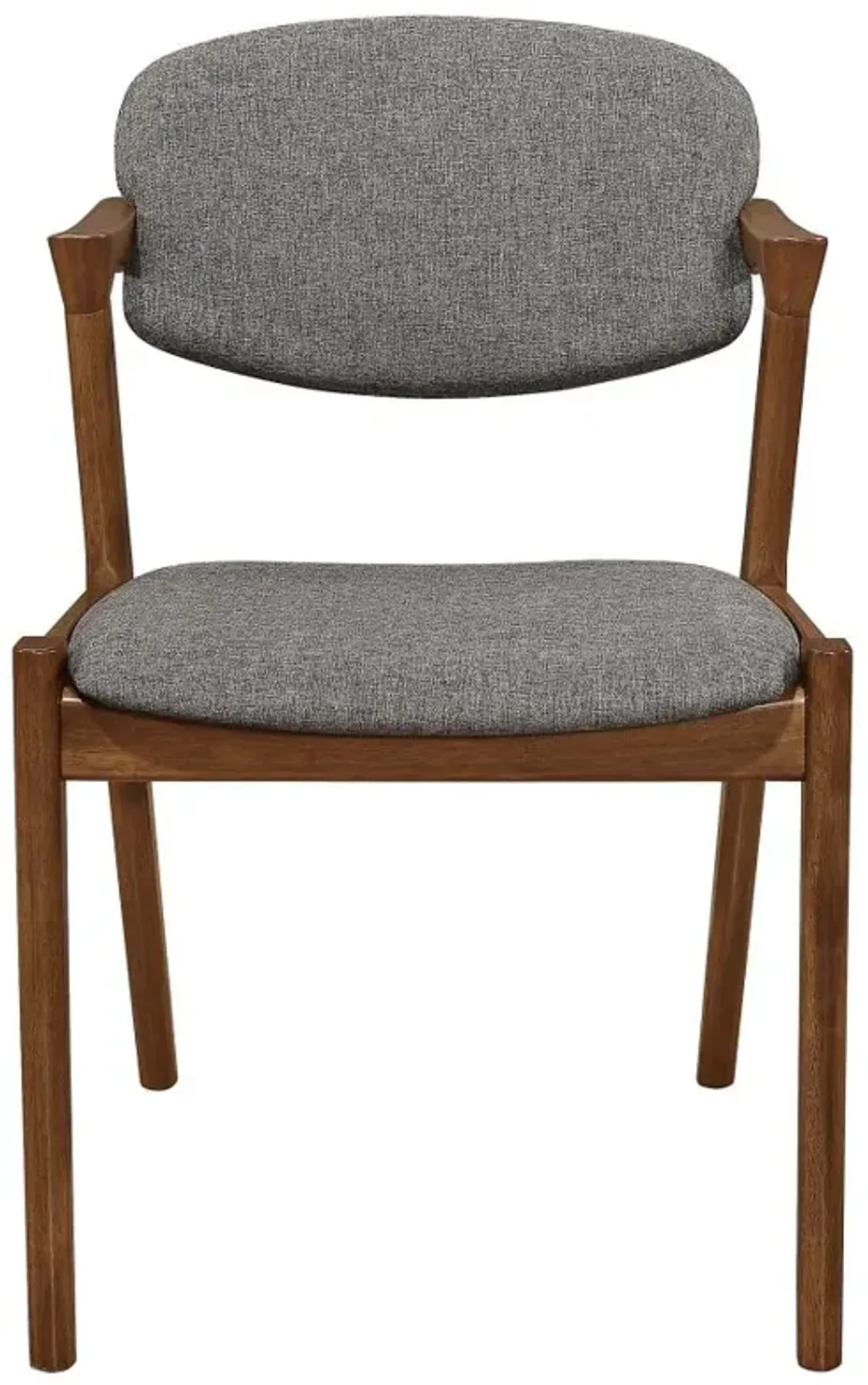 Malone Dining Side Chairs Grey and Dark Walnut (Set of 2)