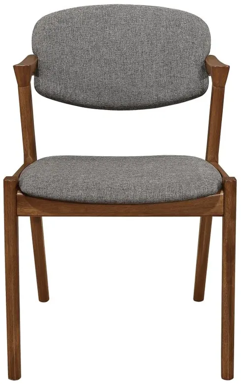 Malone Dining Side Chairs Grey and Dark Walnut (Set of 2)