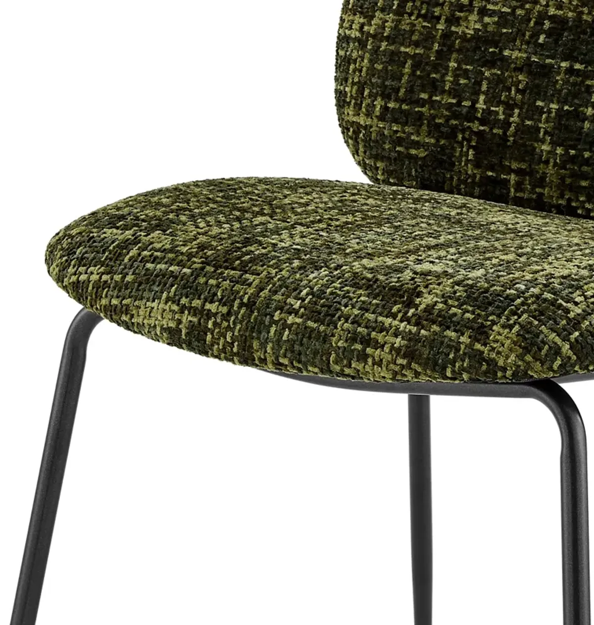 Nisha KD Fabric Dining Side Chair, Allure Green