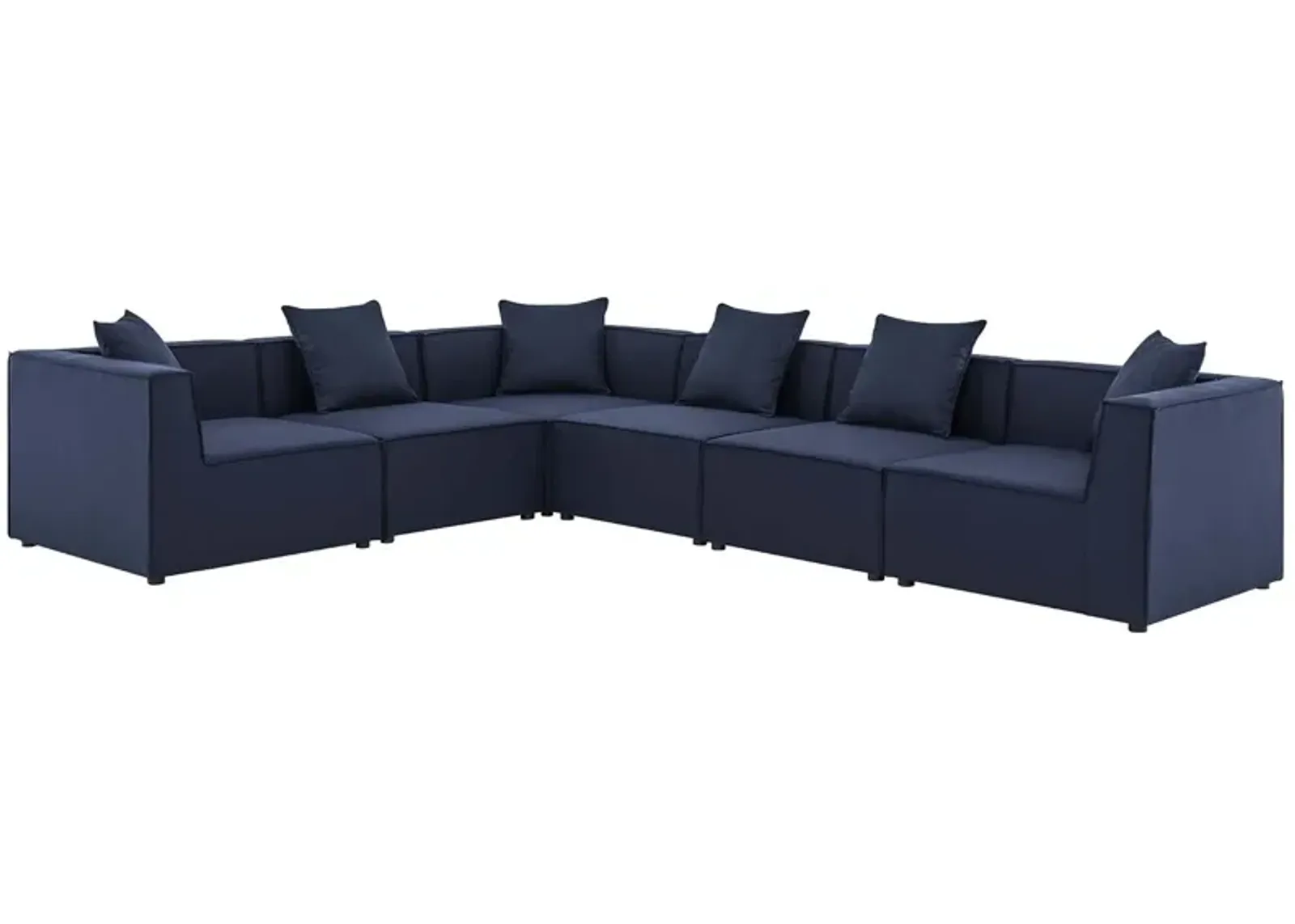 Saybrook Outdoor Patio Upholstered 6-Piece Sectional Sofa