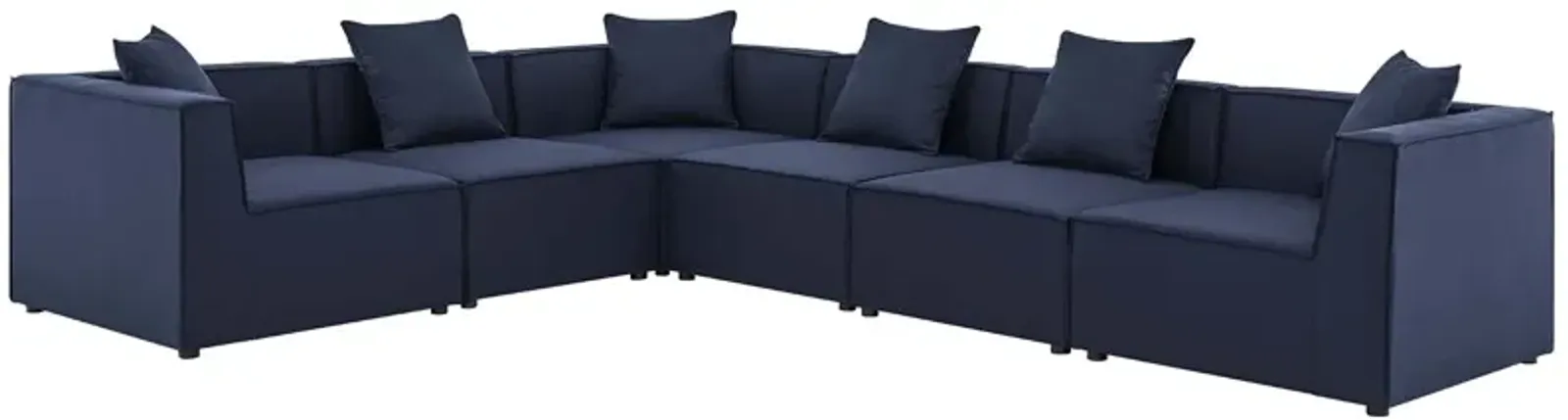 Saybrook Outdoor Patio Upholstered 6-Piece Sectional Sofa