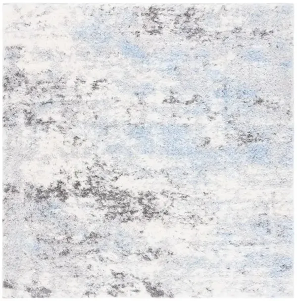 LINDSAY SHAG 556 Blue  6'-7' X 6'-7' Square Square Rug