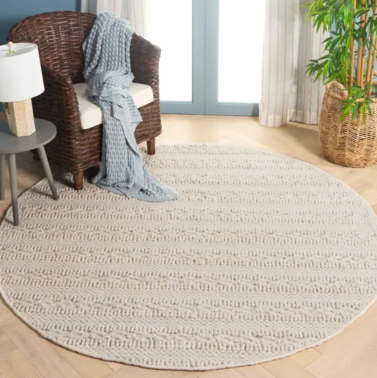 NATURA 714 IVORY 6' x 6' Round Round Rug