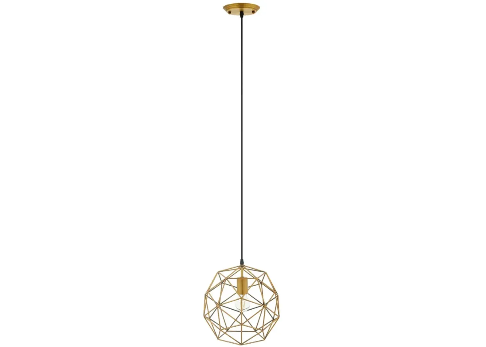 Rarity Geometric Decagon-Shaped Brass Pendant Light