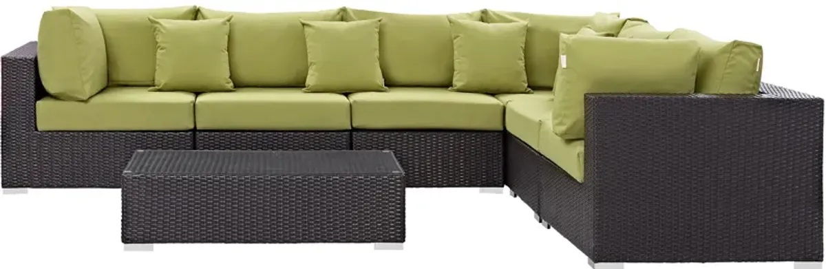 Convene 7 Piece Outdoor Patio Sectional Set