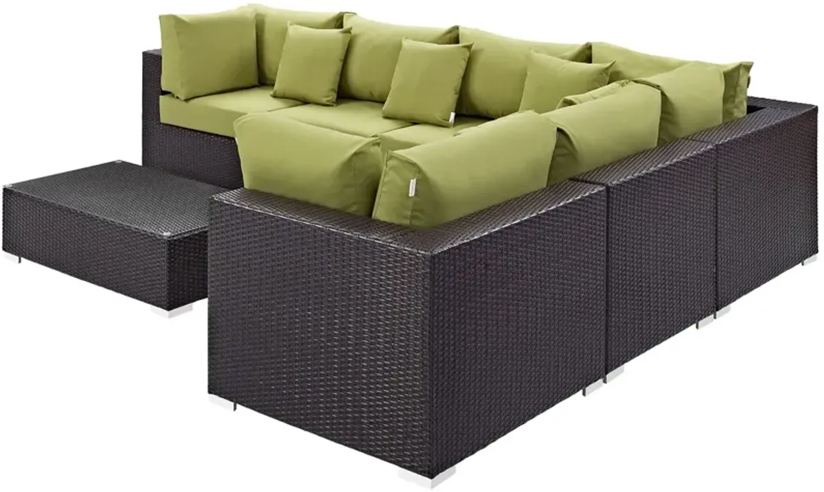 Convene 7 Piece Outdoor Patio Sectional Set