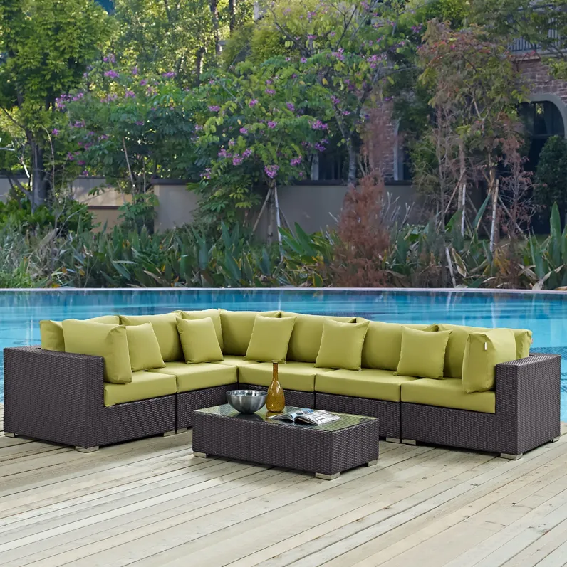 Convene 7 Piece Outdoor Patio Sectional Set