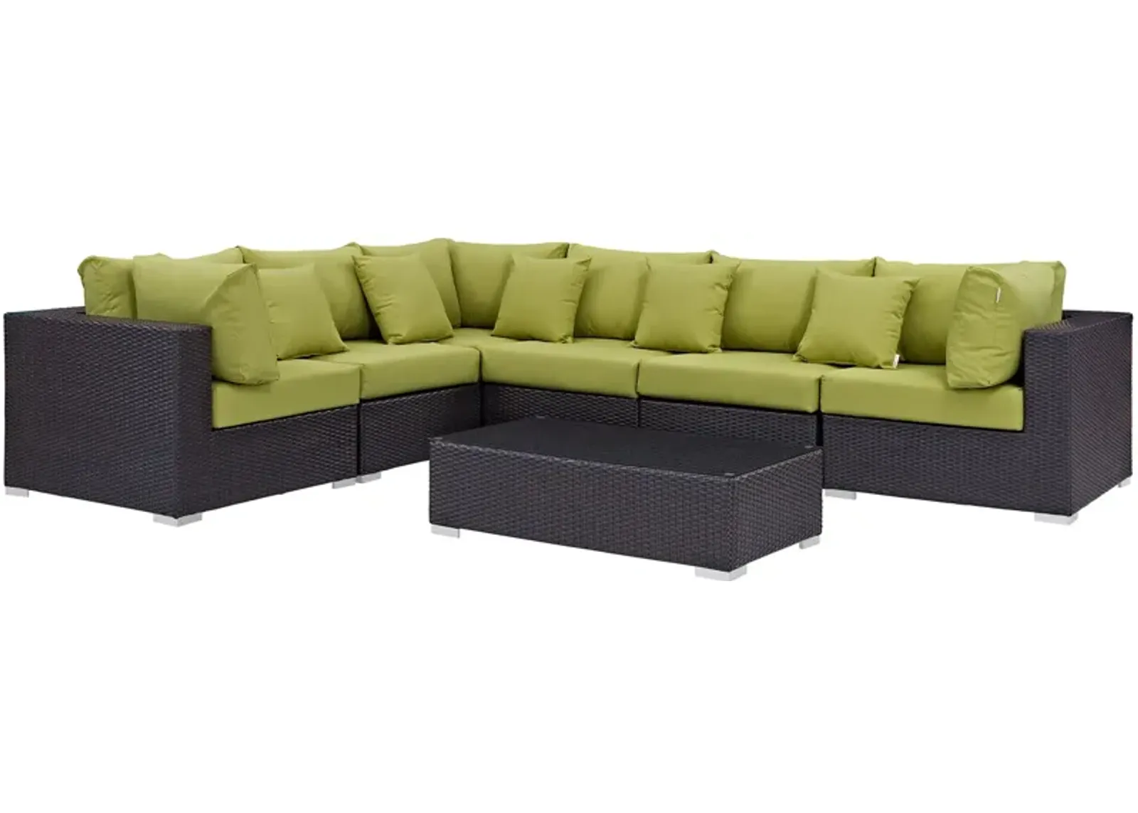 Convene 7 Piece Outdoor Patio Sectional Set