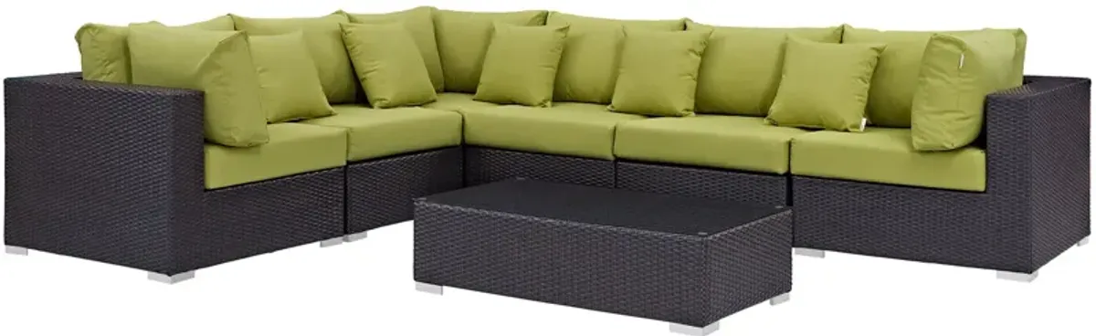 Convene 7 Piece Outdoor Patio Sectional Set