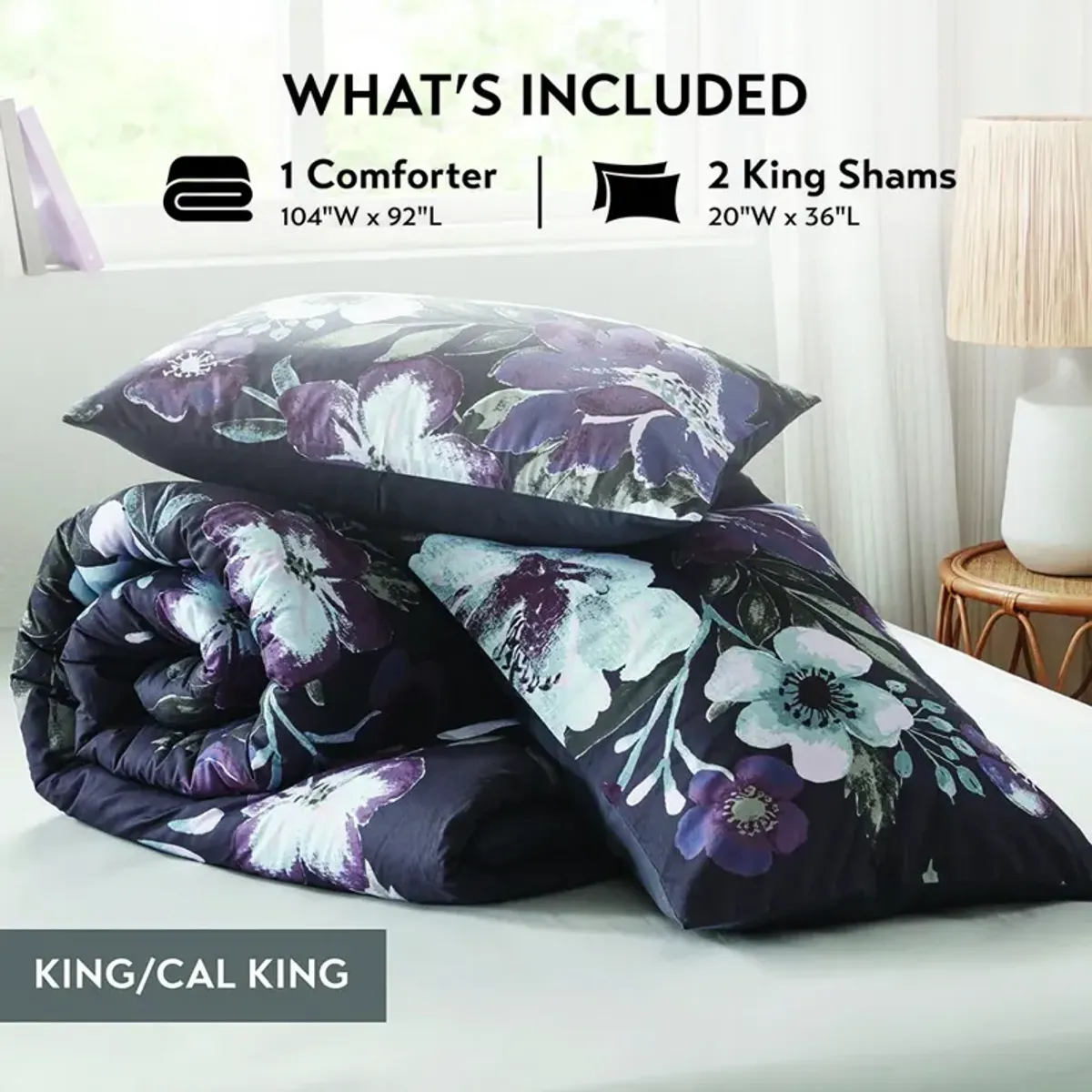 3 Piece Cotton Printed Comforter Set