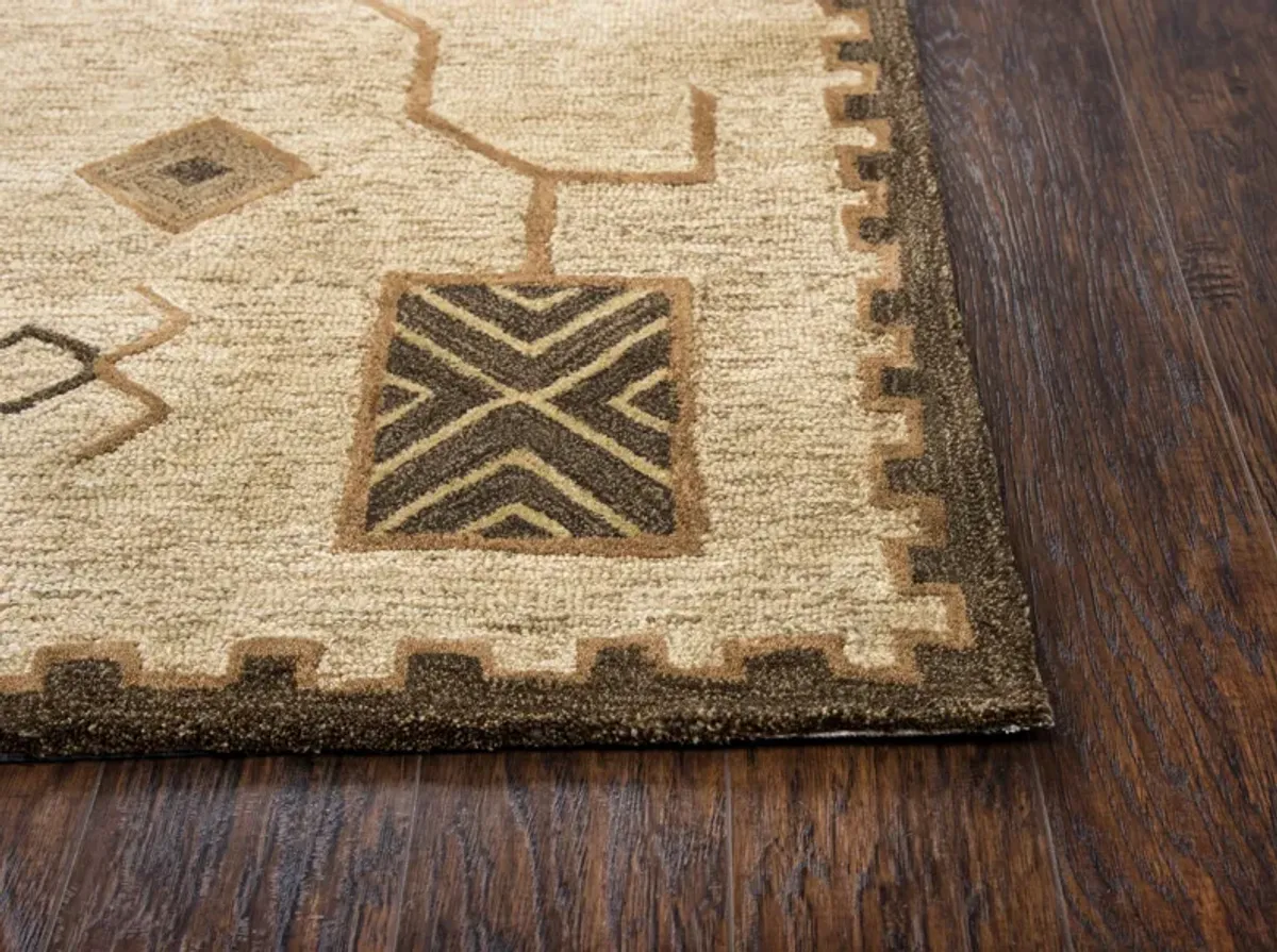 Mesa Gold Southwest/Tribal Wool 5' x 8' Rectangle Rug