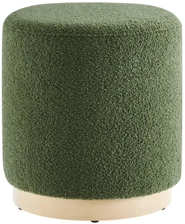 Tilden 16" Round Sherpa Upholstered Ottoman by Modway