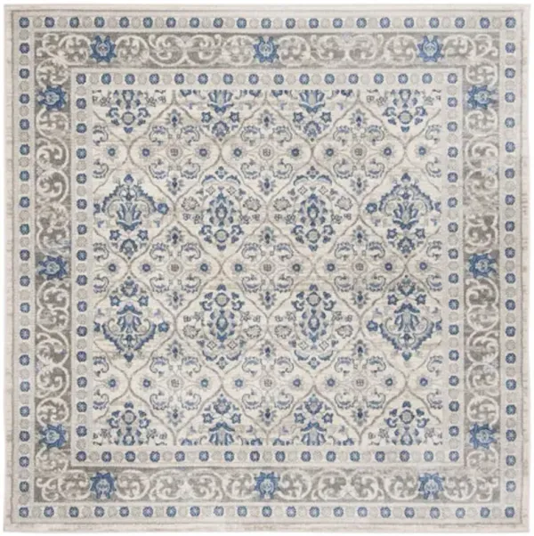 Brentwood 870 Light Grey / Blue 6'-7" X 6'-7" Square Square Powerloomed Rug