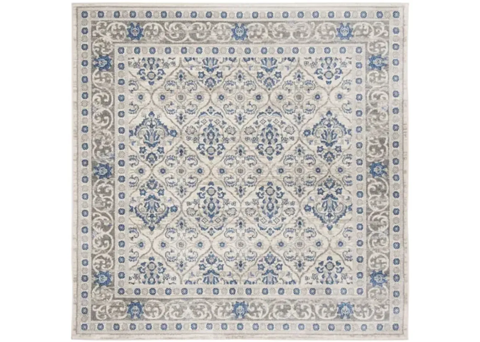 Brentwood 870 Light Grey / Blue 6'-7" X 6'-7" Square Square Powerloomed Rug