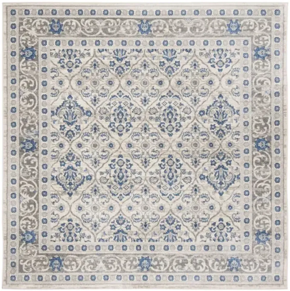 Brentwood 870 Light Grey / Blue 6'-7" X 6'-7" Square Square Powerloomed Rug