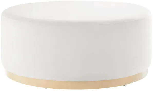 Tilden Large 38" Round Performance Velvet Upholstered Ottoman by Modway