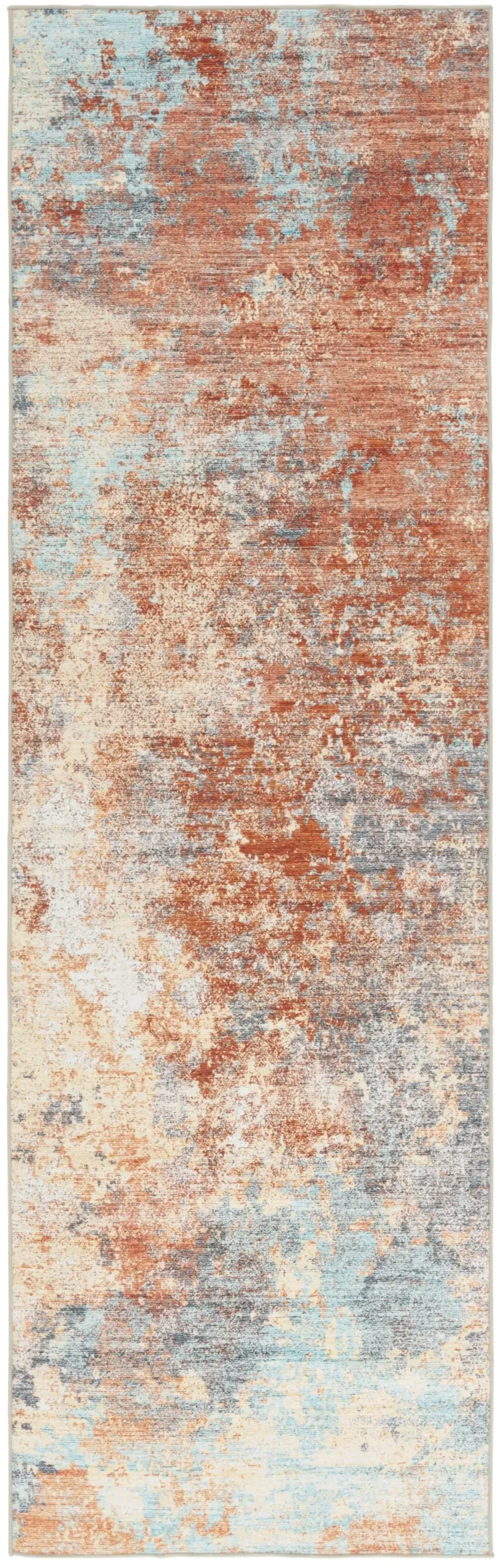 MALIBU 943 RUST  2'-6' x 8' Runner Rug