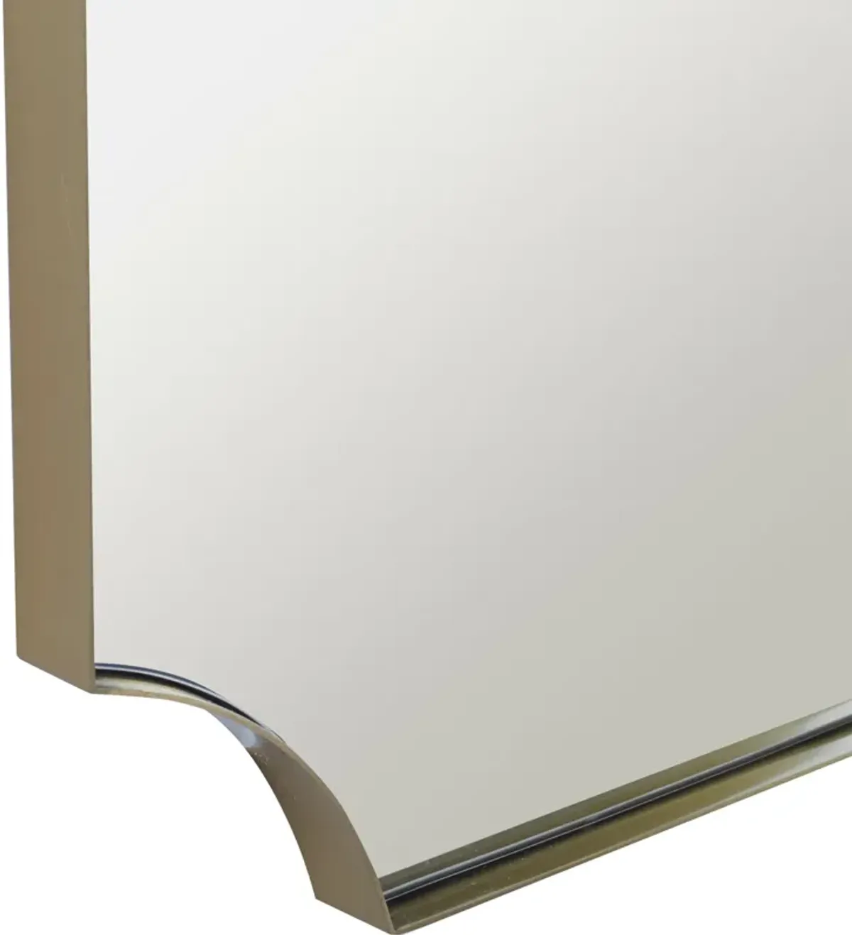 Lennox Brass Scalloped Corner Mirror