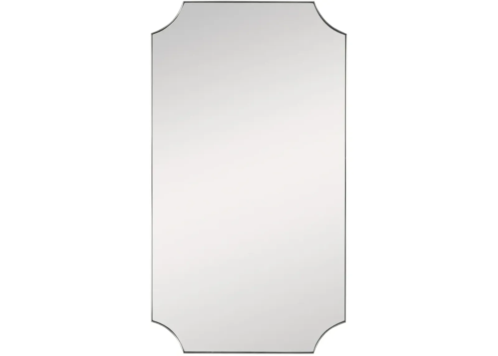 Lennox Brass Scalloped Corner Mirror