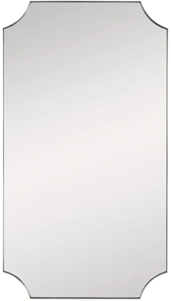Lennox Brass Scalloped Corner Mirror