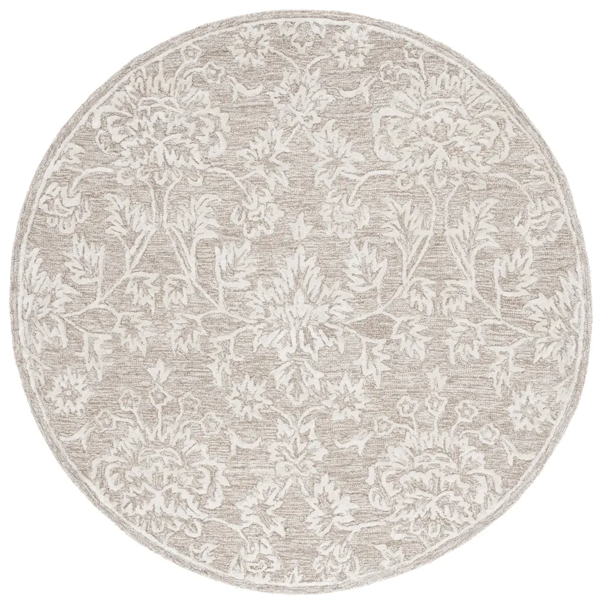 GLAMOUR 551 BEIGE  6' x 6' Round Round Rug