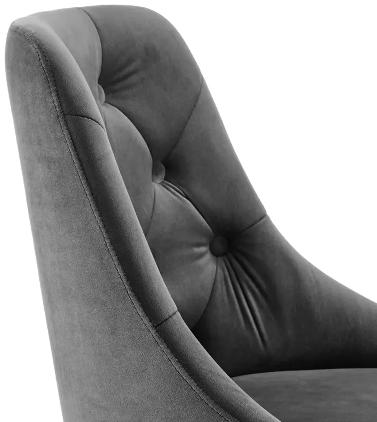 Distinct Tufted Swivel Performance Velvet Office Chair