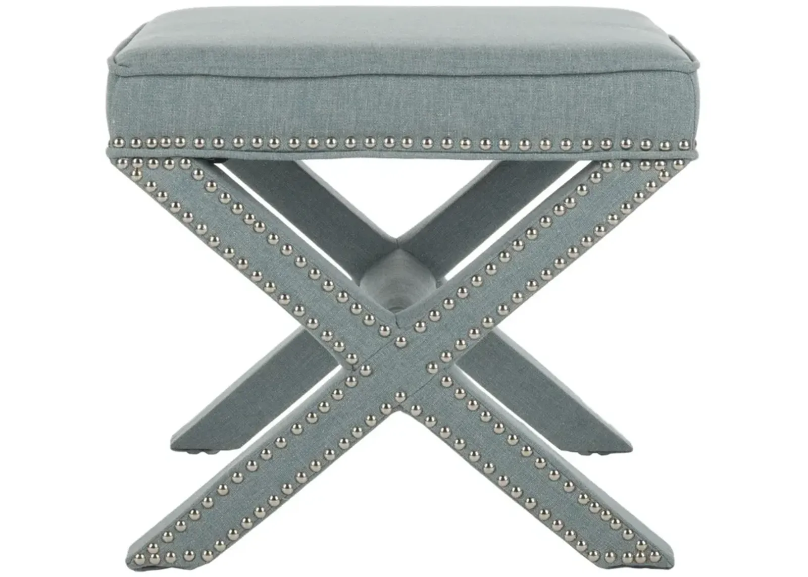 PALMER OTTOMAN - SILVER NAIL HEADS