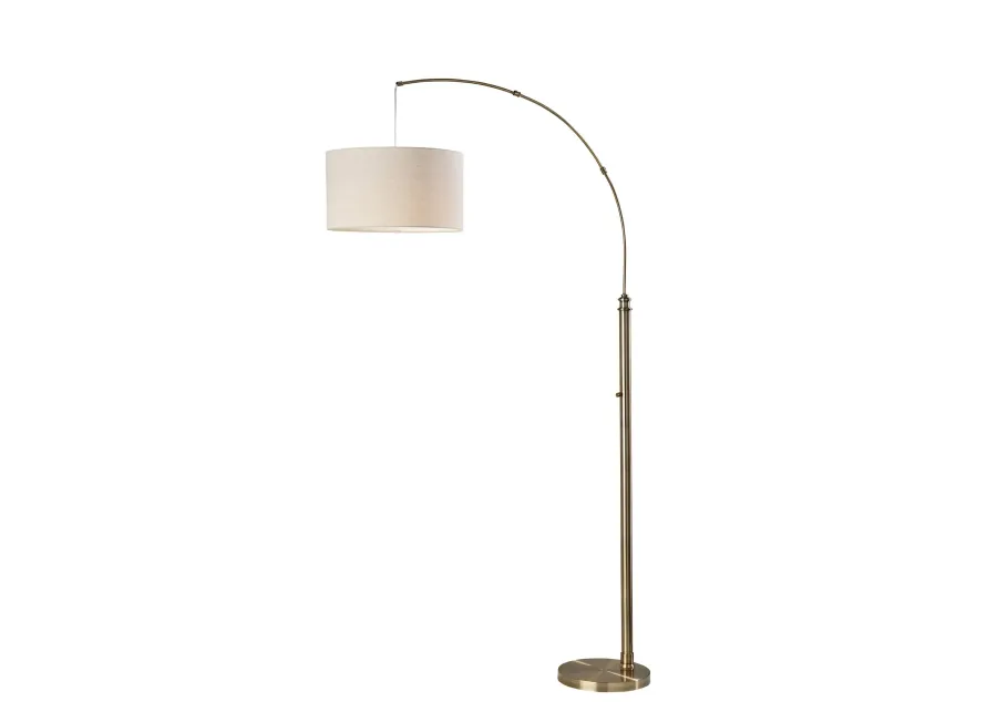 Barton Arc Lamp- Antique Brass