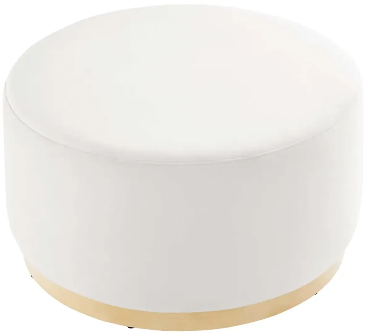 Tilden Large 29" Round Performance Velvet Upholstered Ottoman by Modway